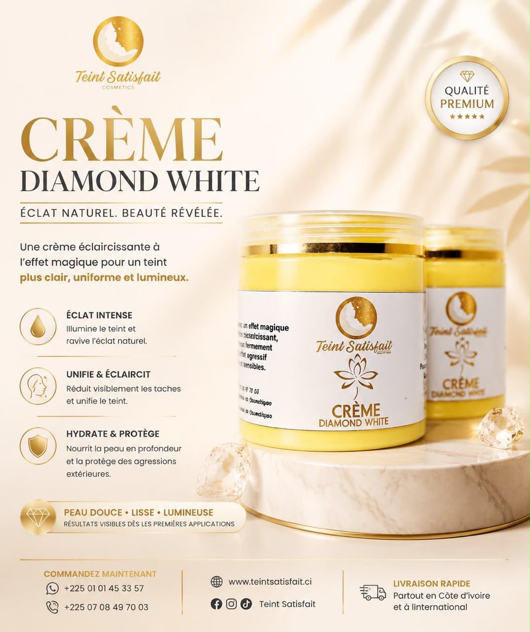 CREME DIAMOND WHITE HERBAL 500ML